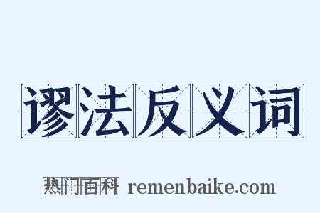 谬法反义词是什么意思的图片